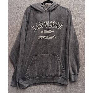 Zuni Sportswear Las Vegas Nevada Hoodie 2XL Gray Vintage Wash Pullover